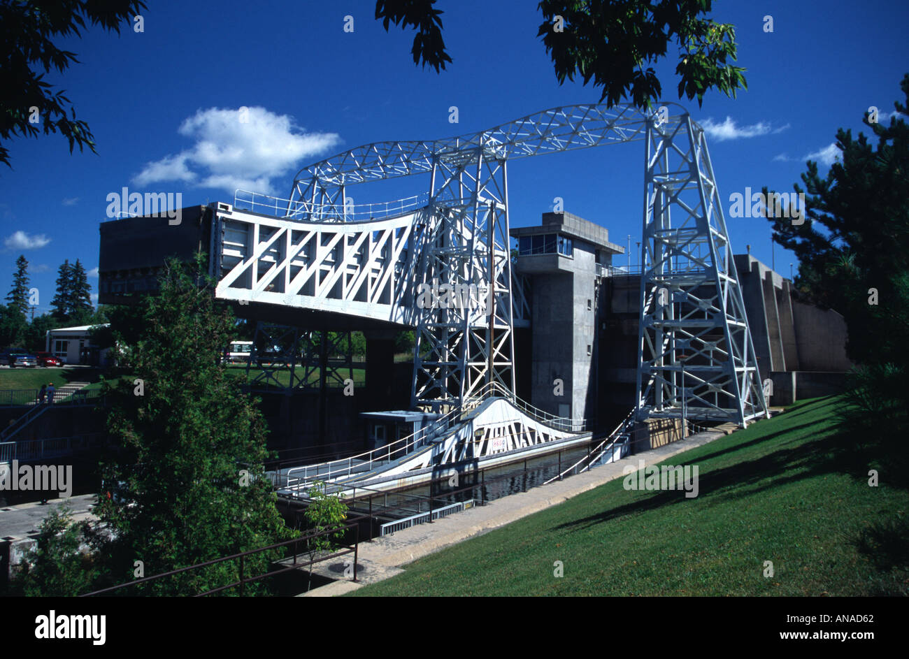 Boats Negotiating the Kirkfield Lift Lock Trent Severn Waterway Ontario