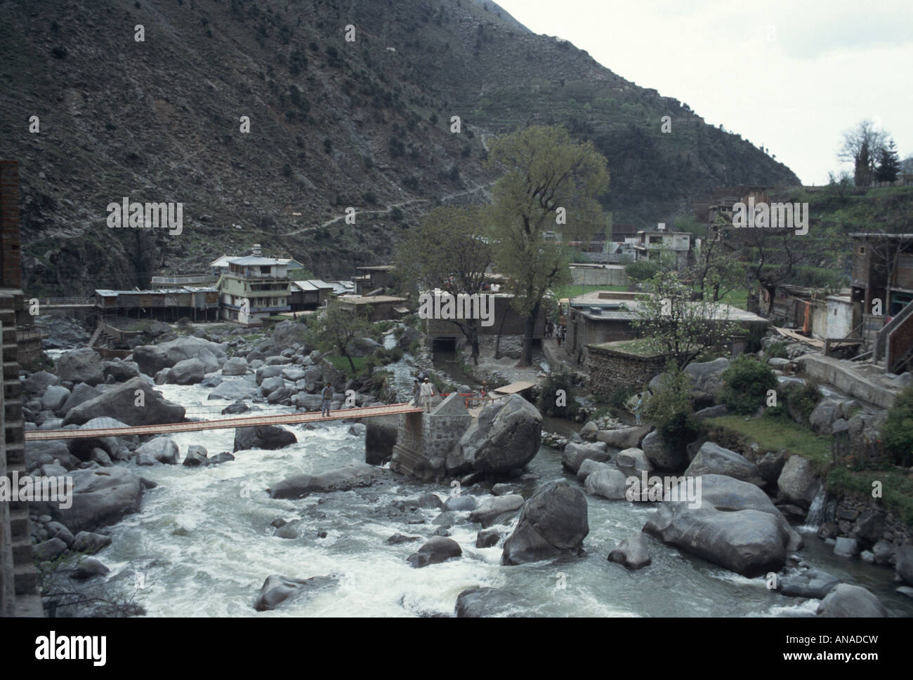 Pakistan swat Valley Kalam Mosque Stock Photo