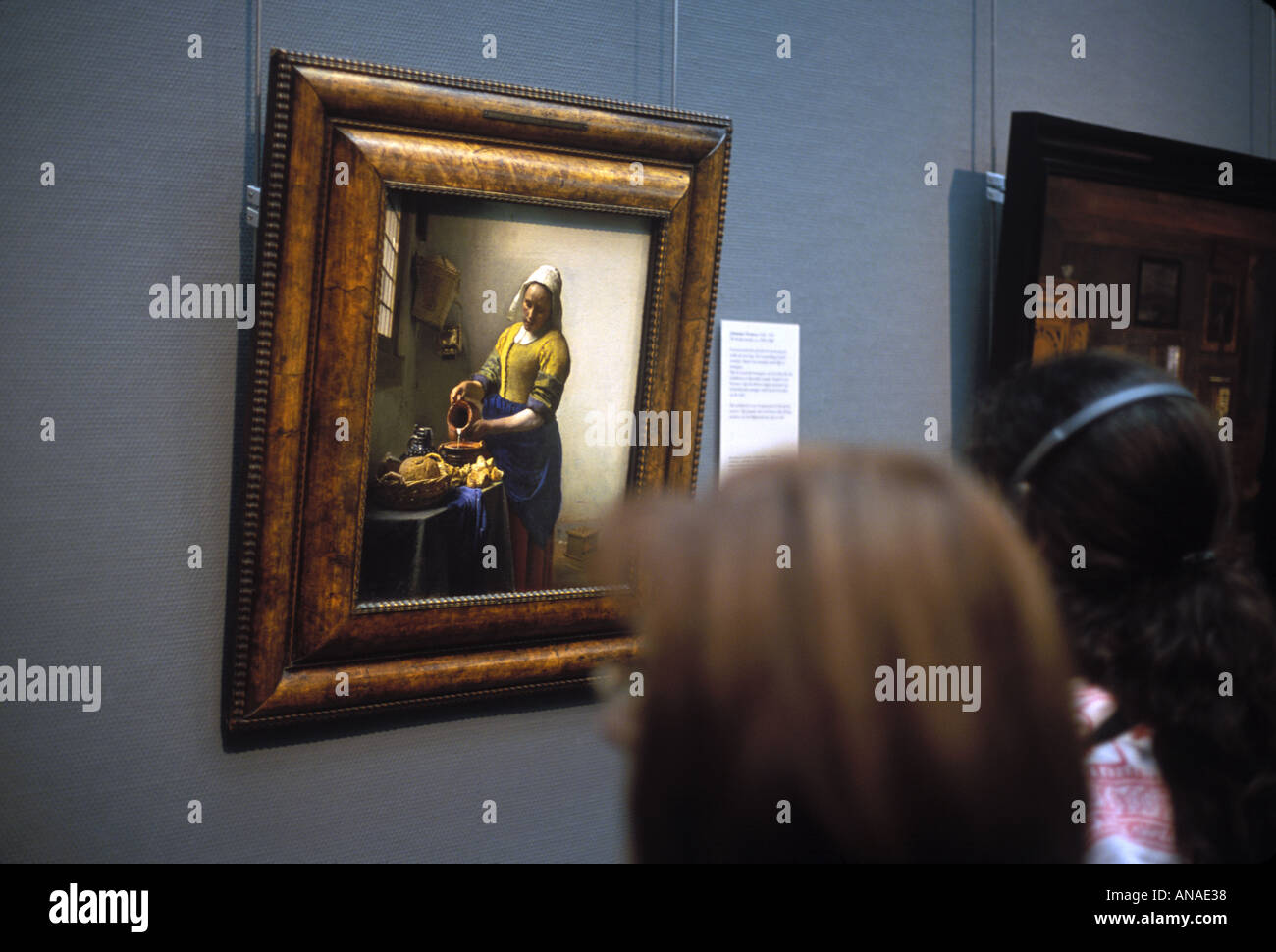 Johannes Vermeer s Milkmaid in the Rijksmuseum in Amsterdam the Netherlands Stock Photo
