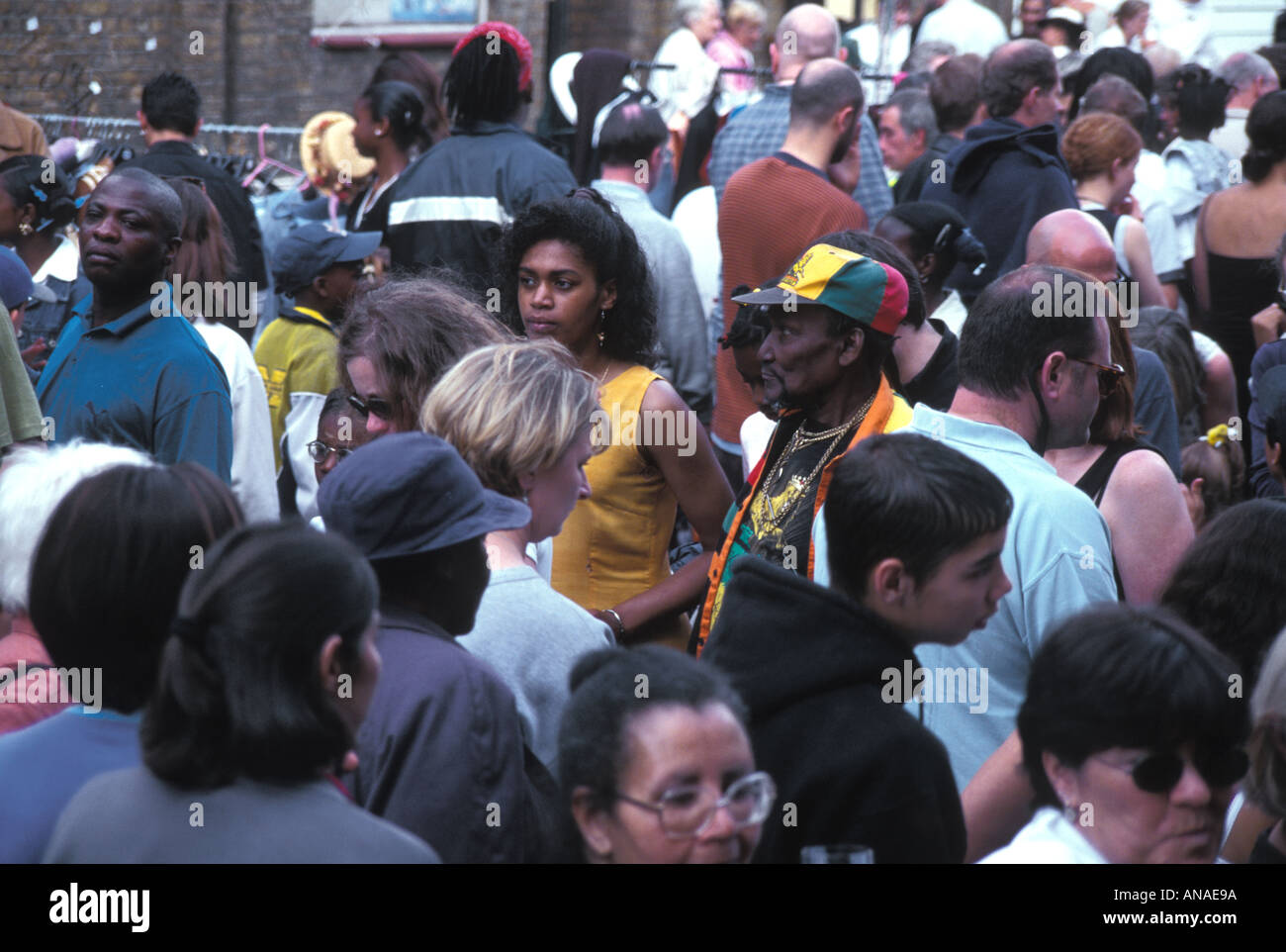 Crowd in London Stock Photo