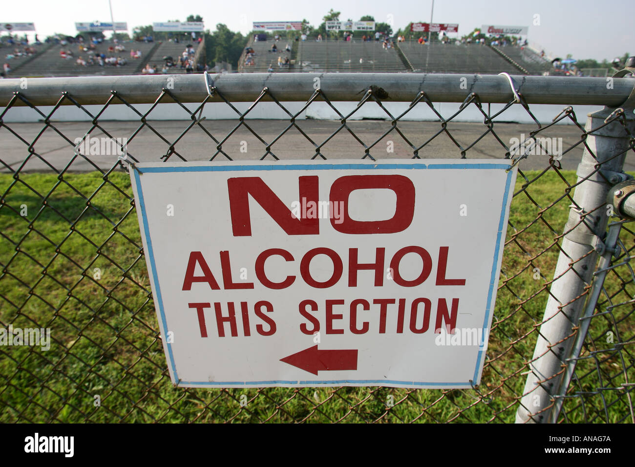 No Drag Racing Signage Warning sign alcohol free zone hi-res stock photography and images - Alamy