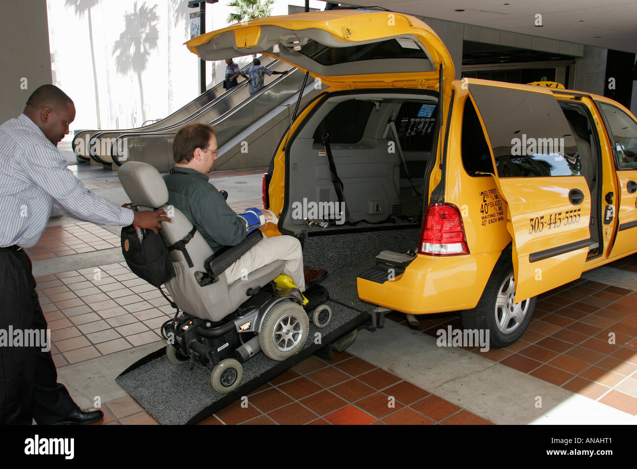 Miami Florida Disability Resource Fair taxi cab wheelchair ramp Black