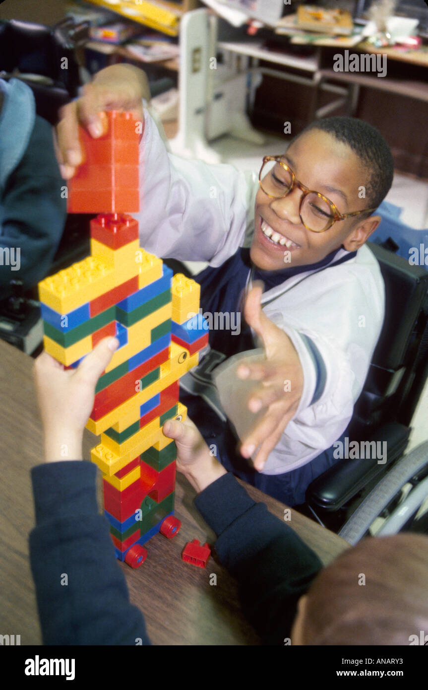 New Jersey,NJ,Mid Atlantic,The Garden State,East Orange,Cerebral Palsy Center,centre,disabled handicapped special needs,student students woman female Stock Photo