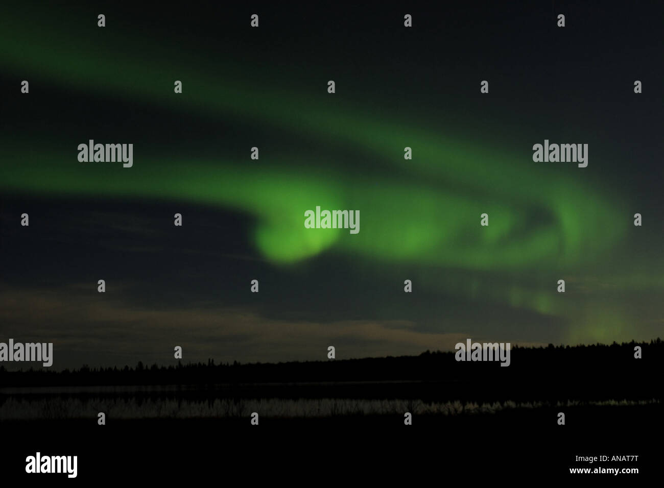 polar light near Gaellivare, Sweden, Lapland, Norrbotten Aurora borealis Stock Photo