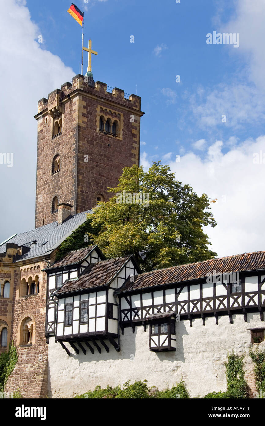 The famous Wartburg Castle near Eisenach, Thuringia, Germany Stock ...
