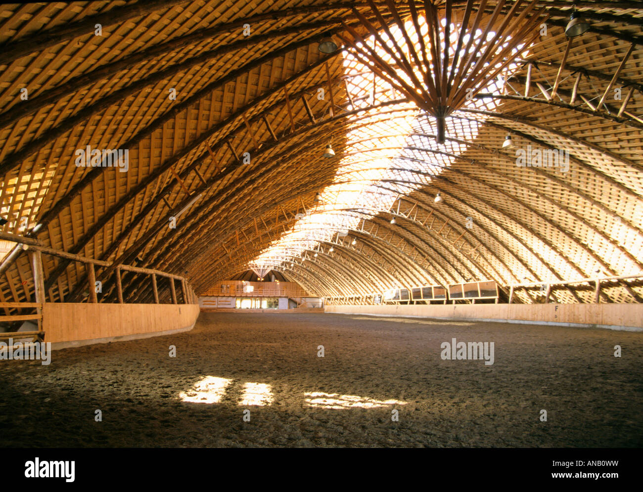 World Unique Architecture Horse Stable in Chojnice Poland Stock Photo