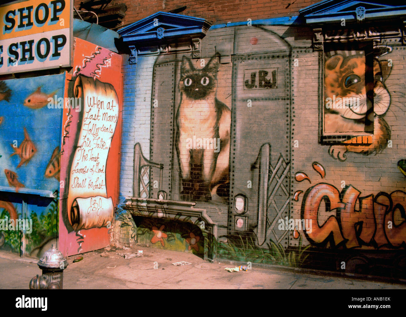 Painting on Brooklyn walls USA Stock Photo Alamy