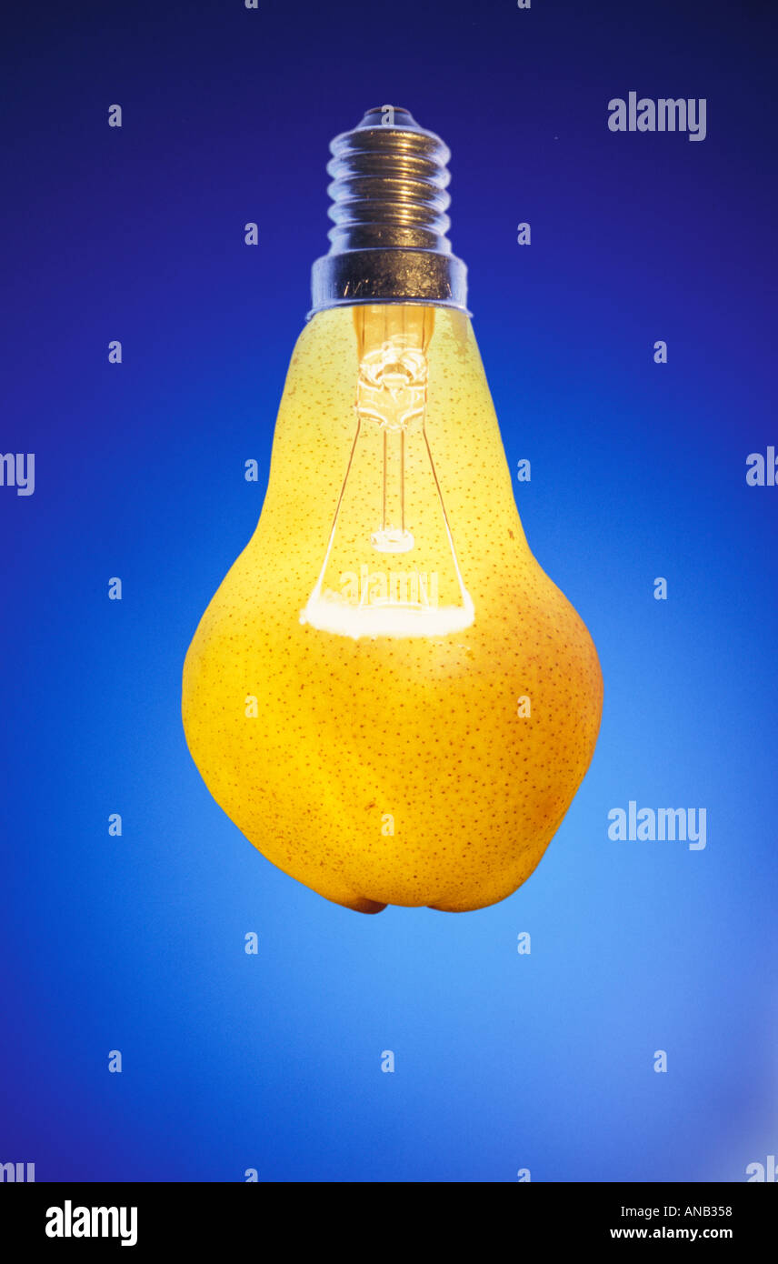 digital composite of a light bulb which is called a glow pear in german