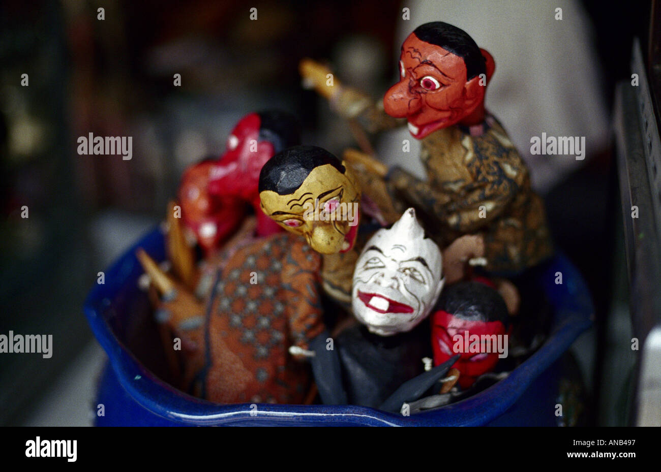 Java Puppet Doll wooden puppets Java Indonesia South East Asia Stock Photo - Alamy