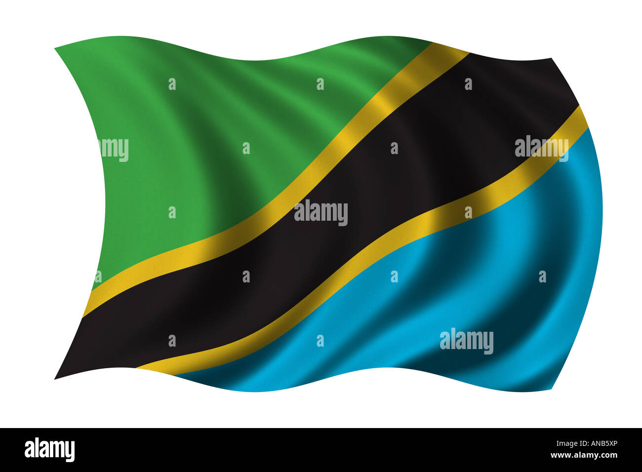 Flag of Tanzania Stock Photo
