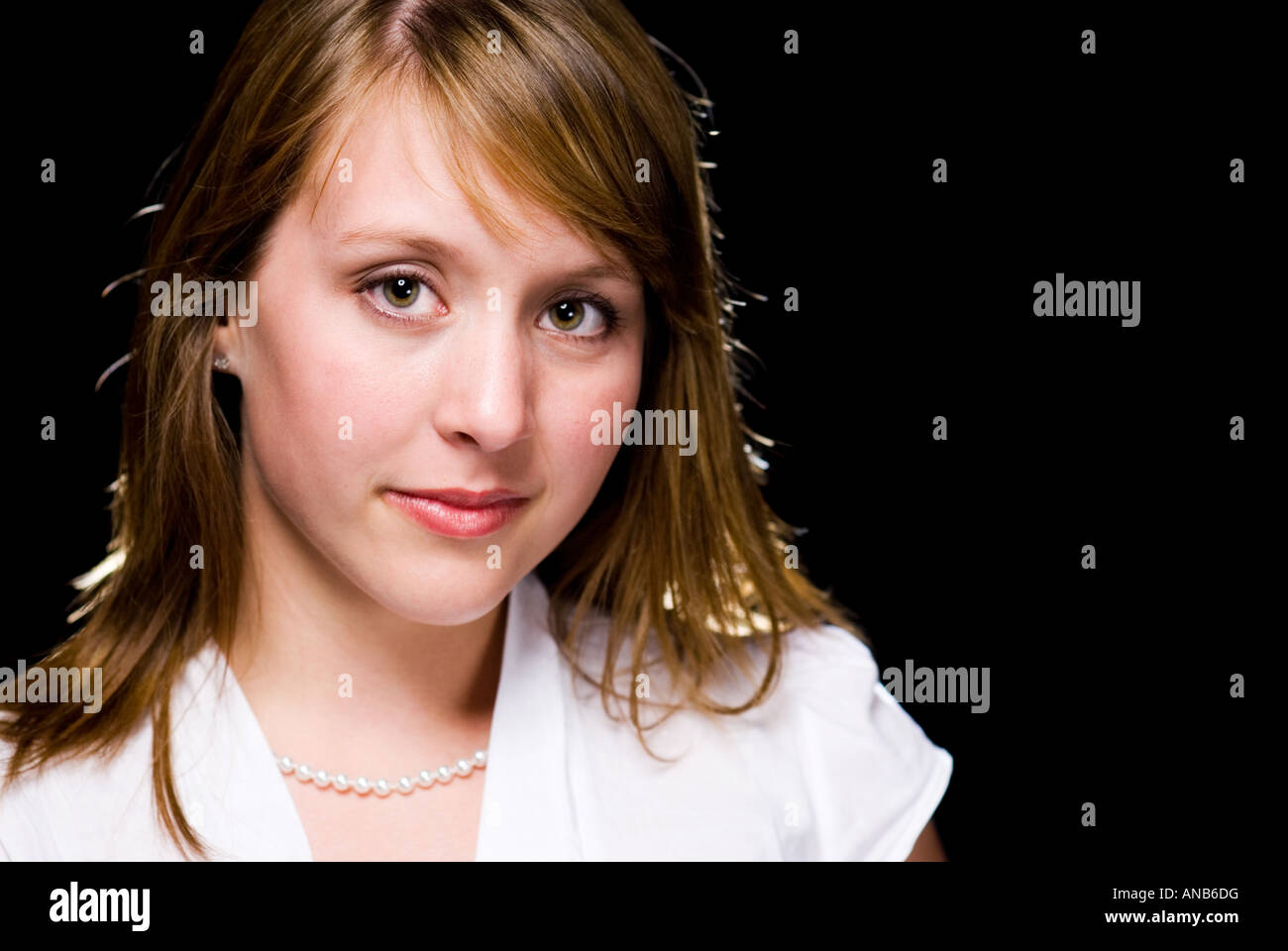 attractive young woman in studio Stock Photo