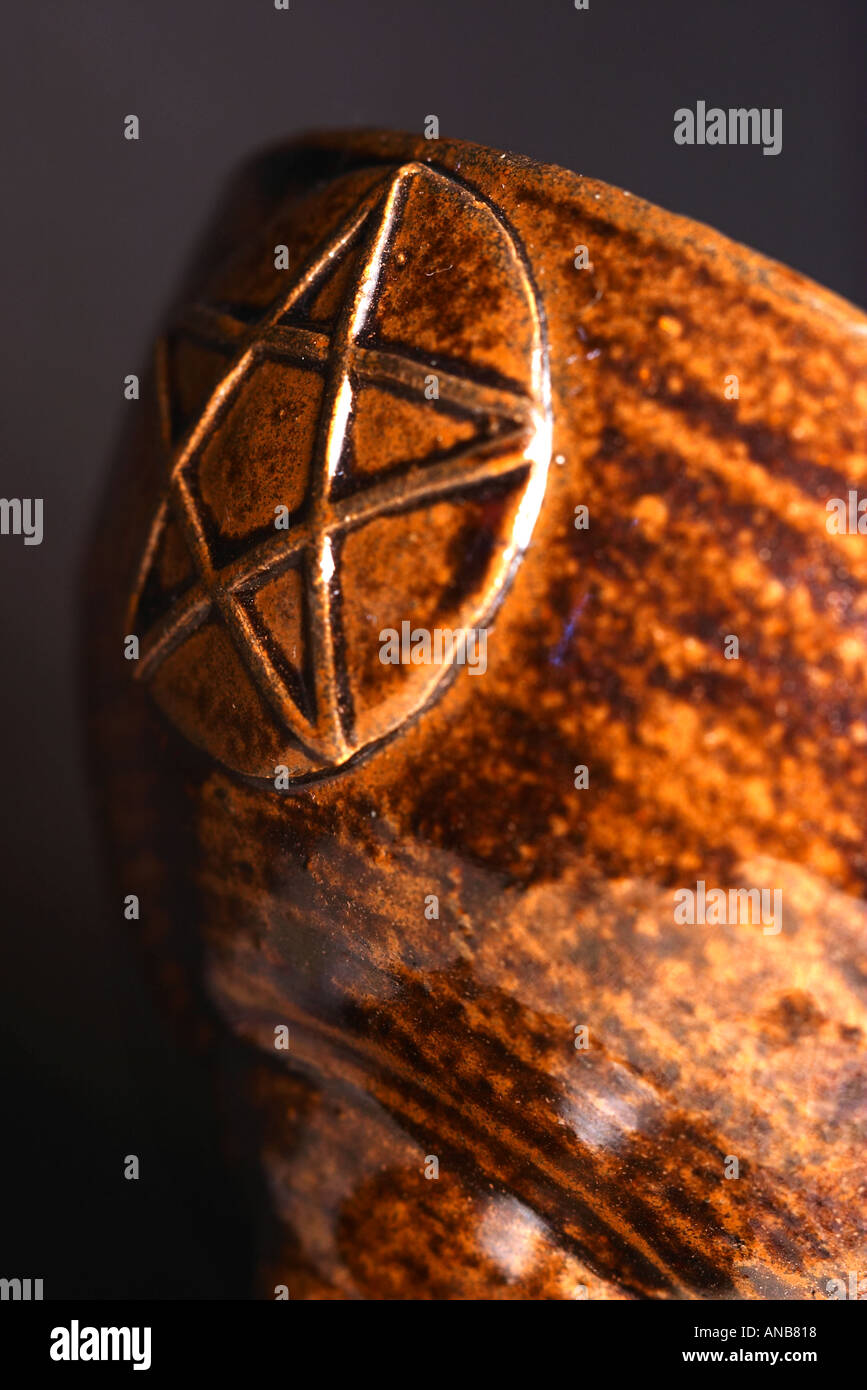 Wicca chalice bearing pentacle Stock Photo