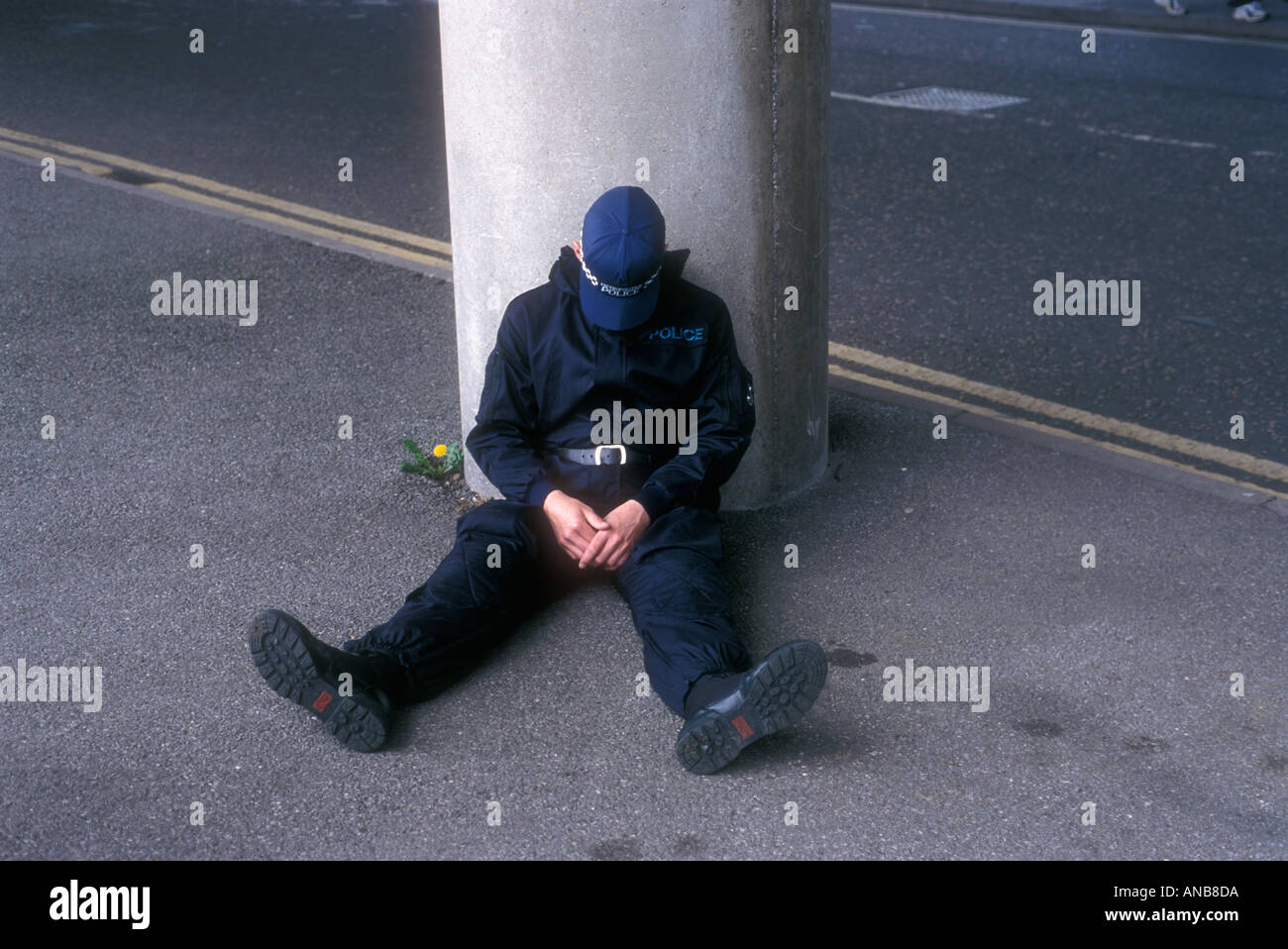 Tired police officer hires stock photography and images Alamy