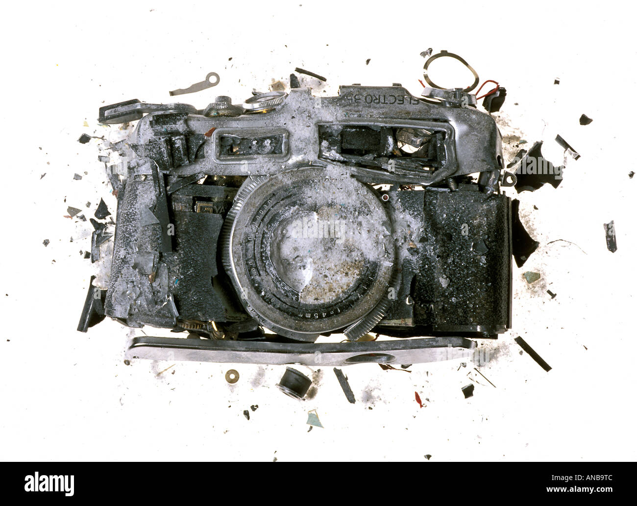 The end of the analogical photography. Photographyc camera broken Stock