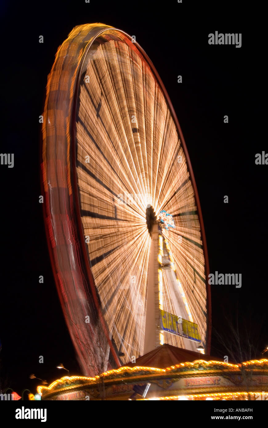 Giant Wheel Swansea Fair Stock Photo Alamy