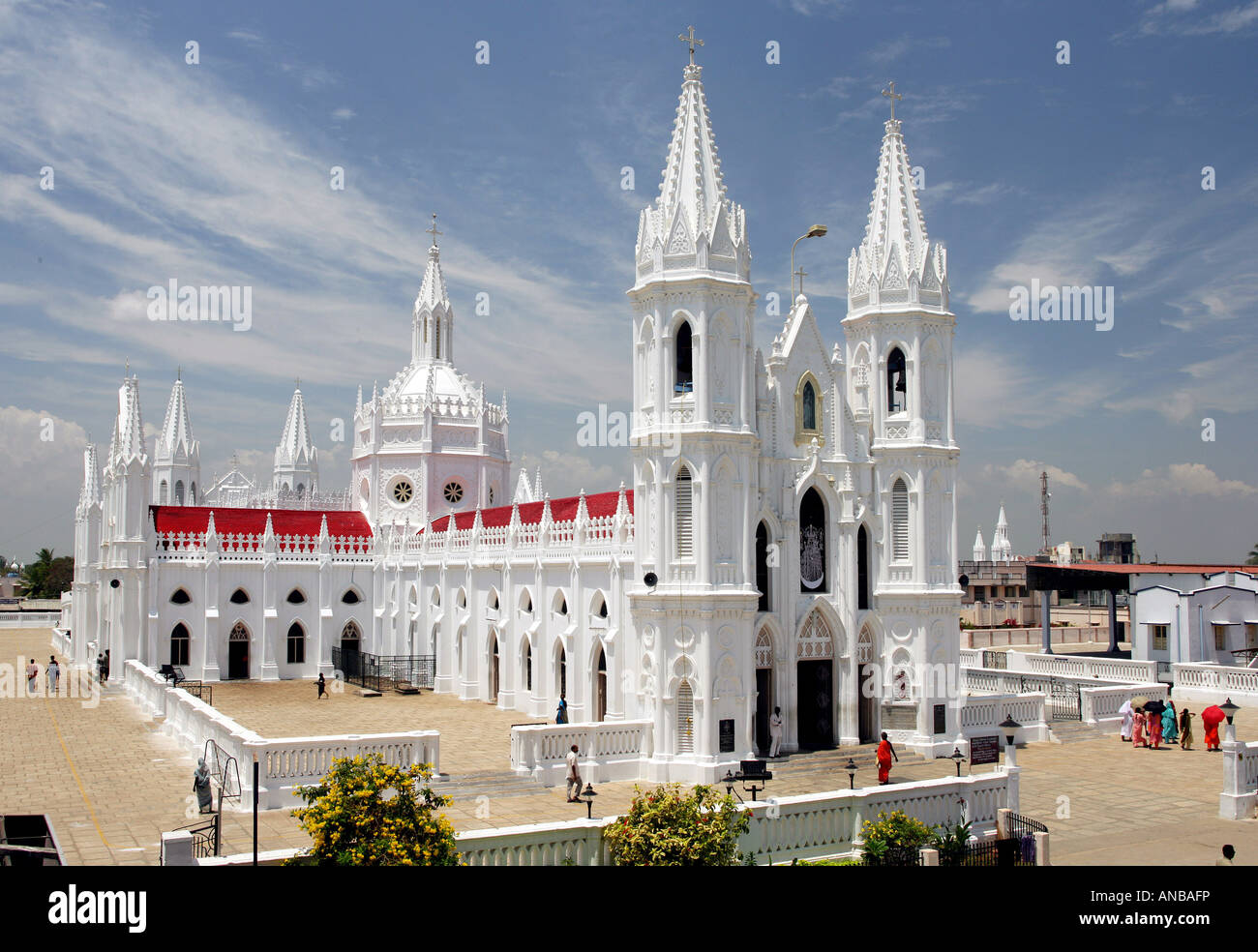 India, Vailankanni: the holy site of the Shrine Basilika Stock Photo