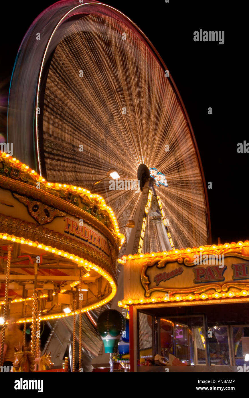 Giant Wheel Swansea Fair Stock Photo Alamy