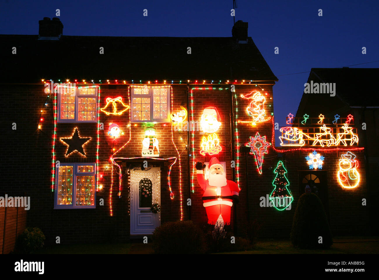 Christmas lights house uk hires stock photography and images Alamy