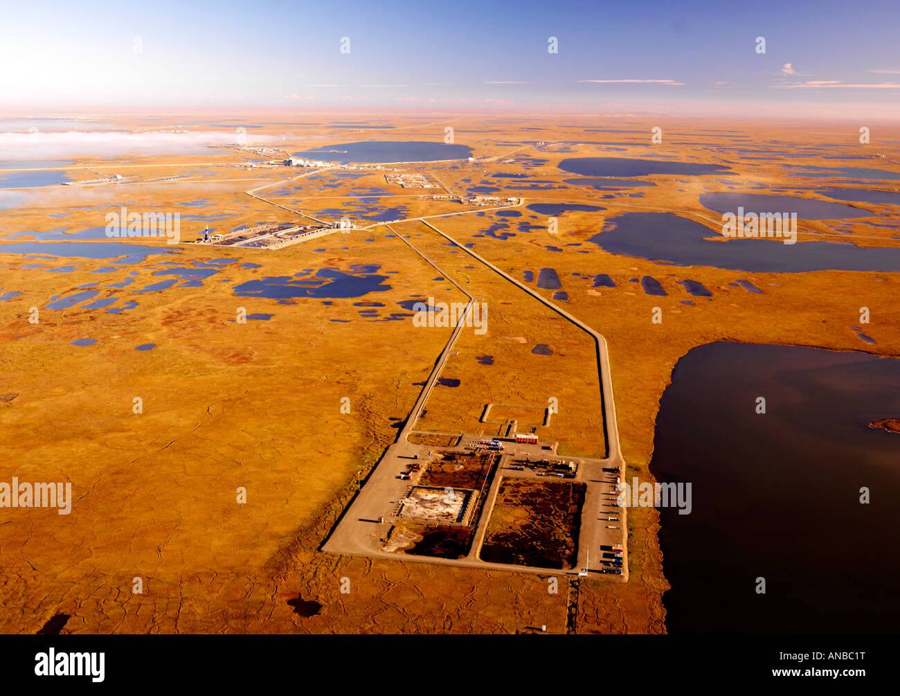 Prudhoe bay aerial oil production hires stock photography and images