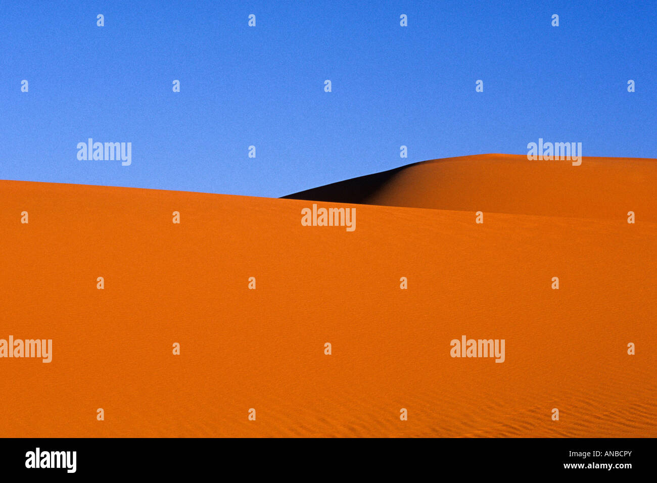 Abstract view of dunes in the Erg Awbari Stock Photo