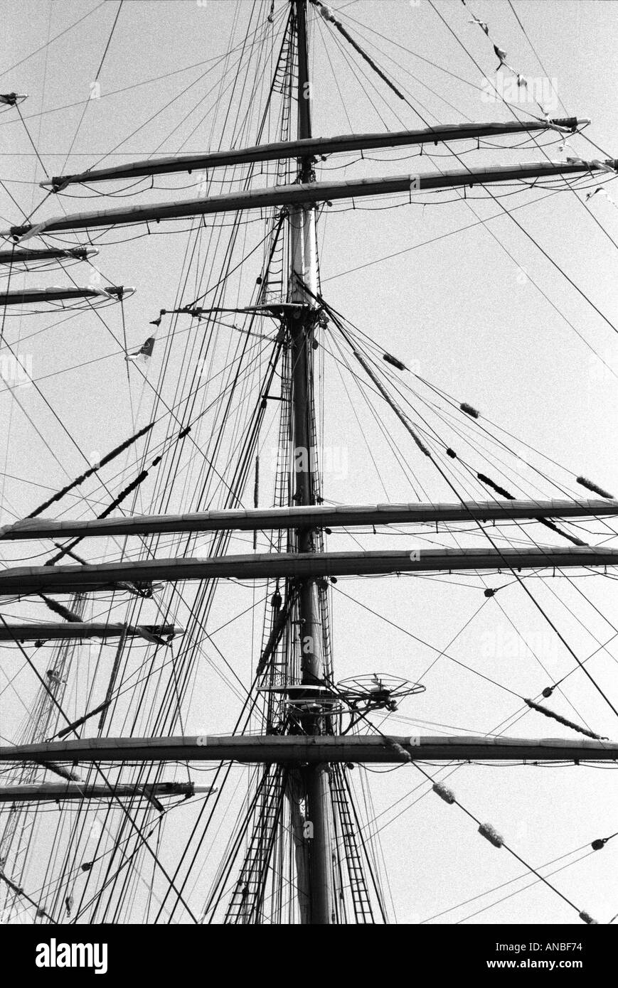 Rigging of Four Mast Sailing Ship Portsmouth Stock Photo - Alamy