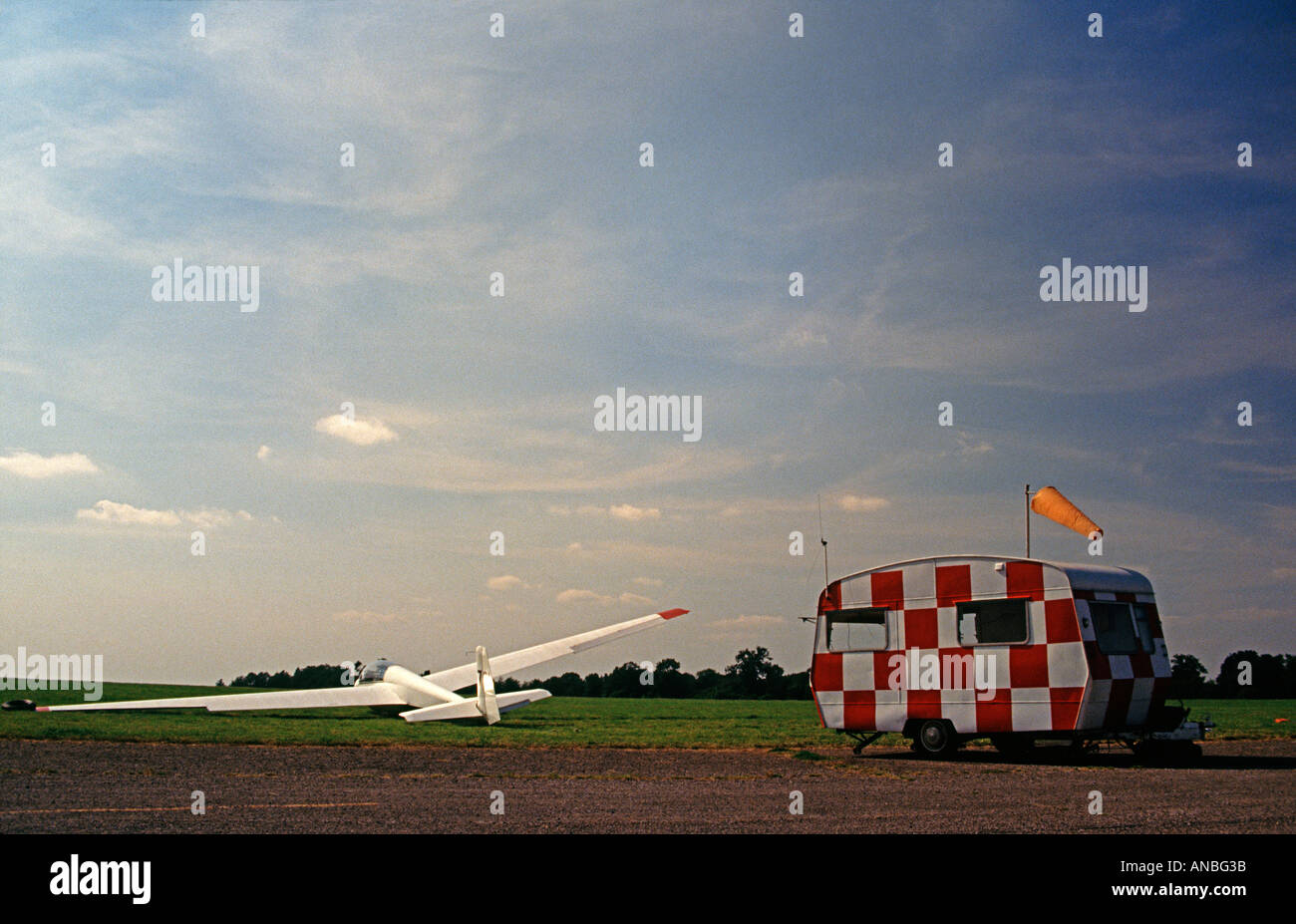 Glider at Kenley Surrey England UK Stock Photo Alamy