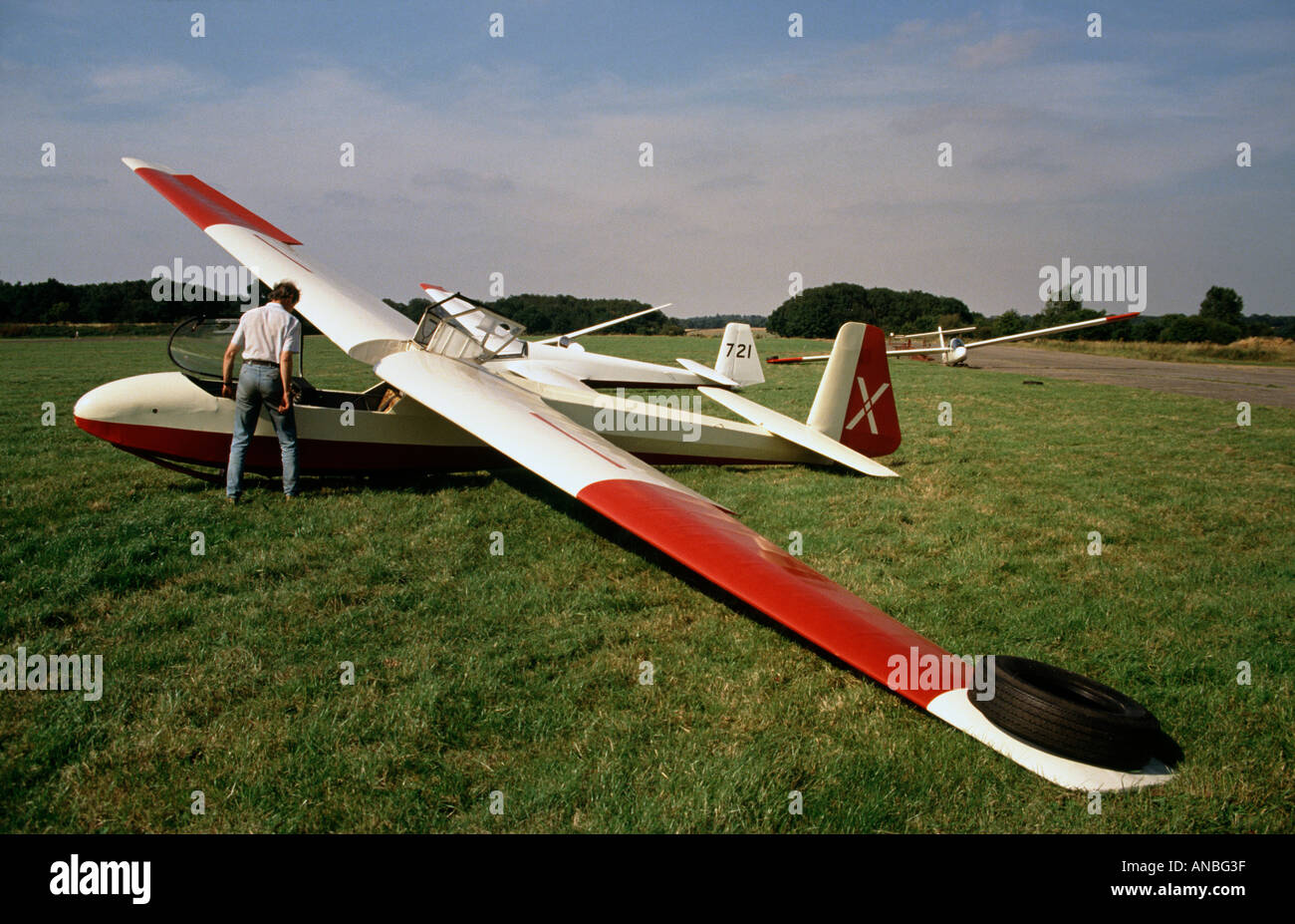 Glider at Kenley Surrey England UK Stock Photo Alamy