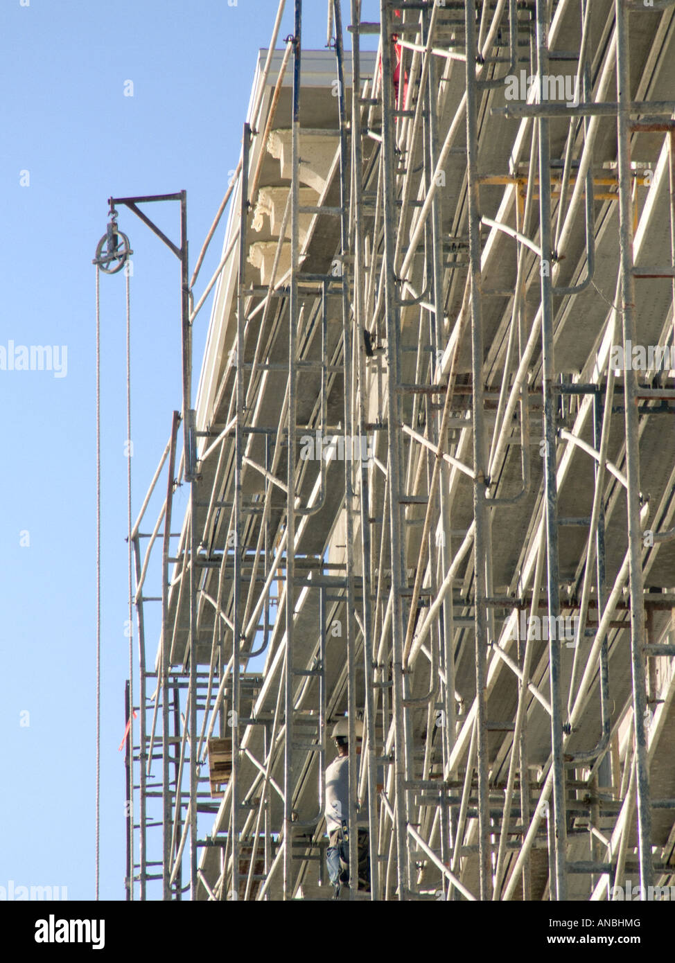 scaffolding framework construction building puly lift mechanical