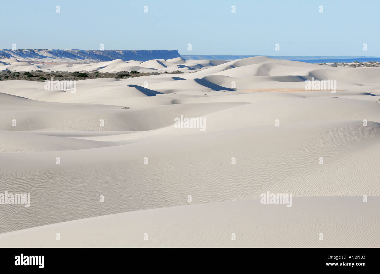 Sand dunes close to Eucla Stock Photo
