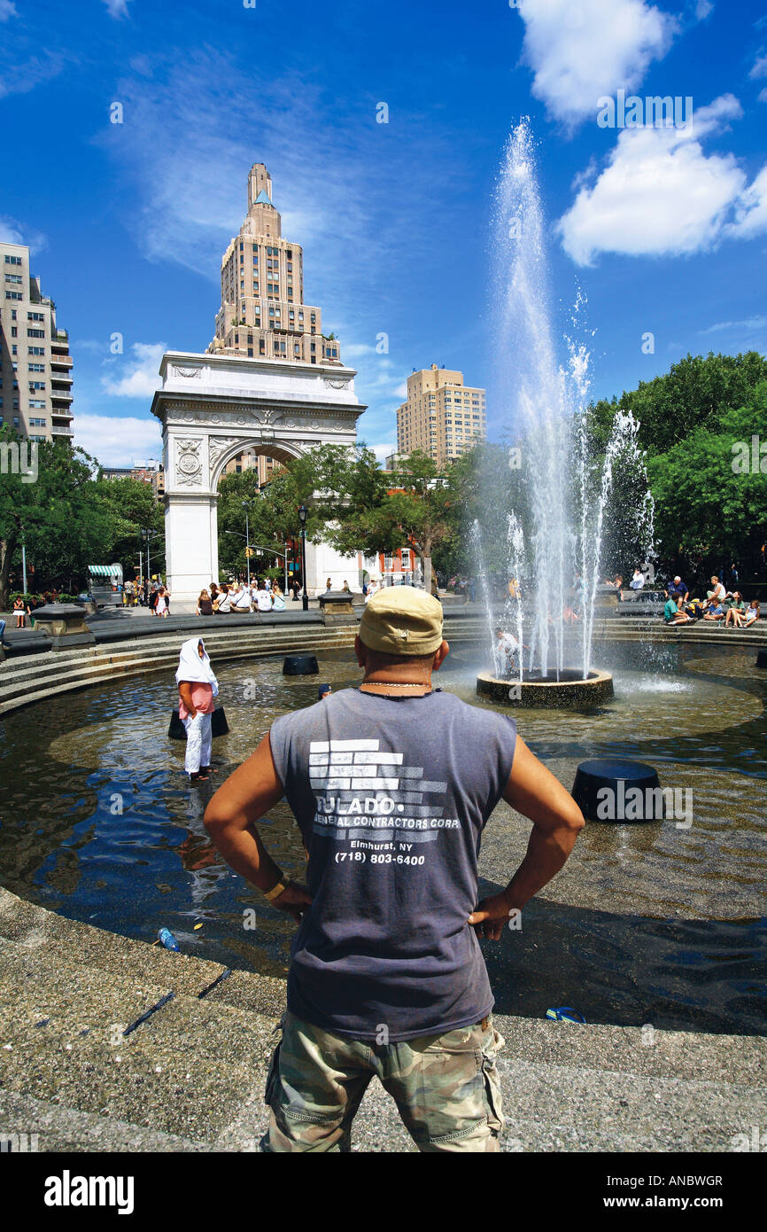 Washington square in New York city USA Stock Photo