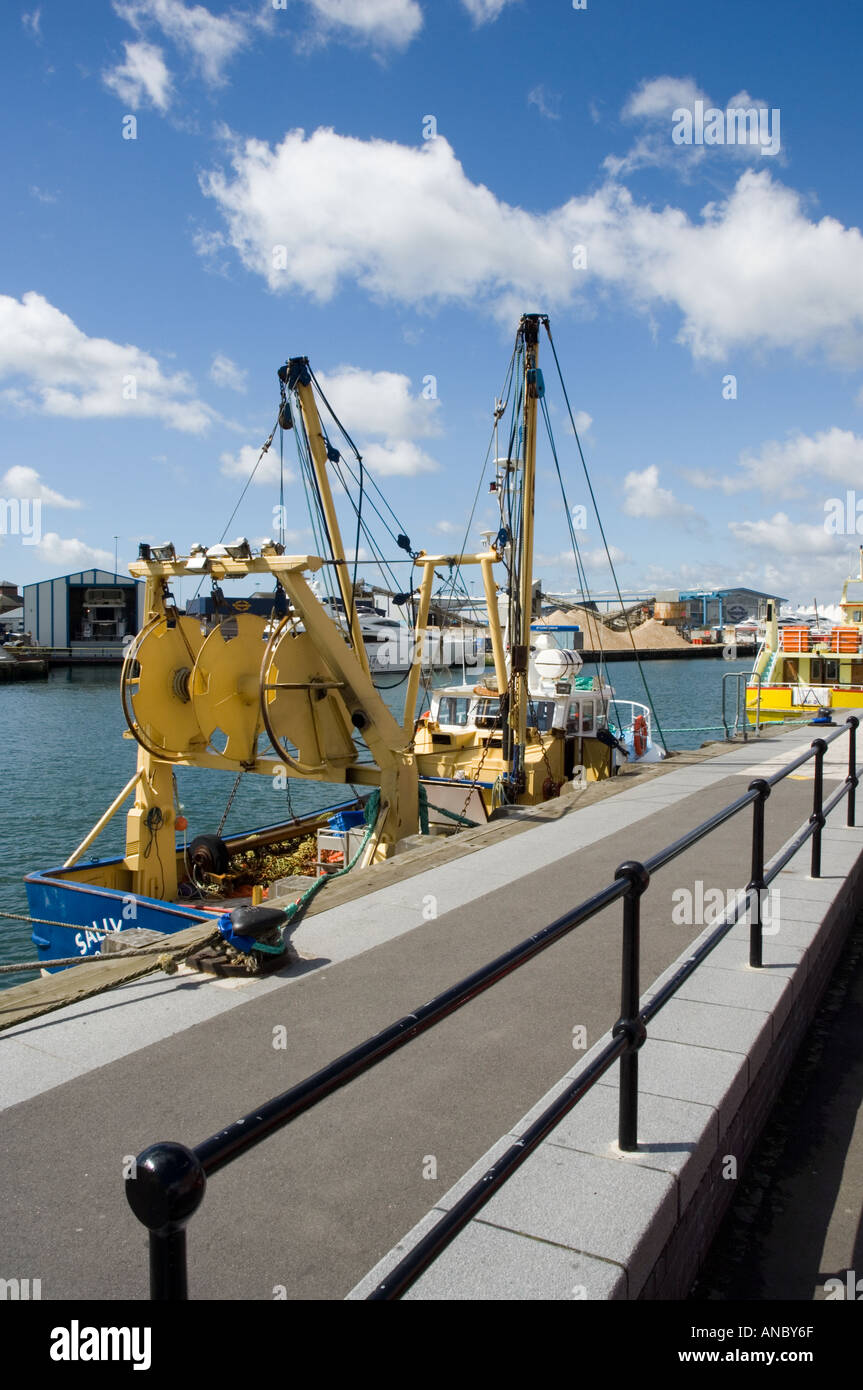 Poole Quay, upright view, along the quayside Stock Photo