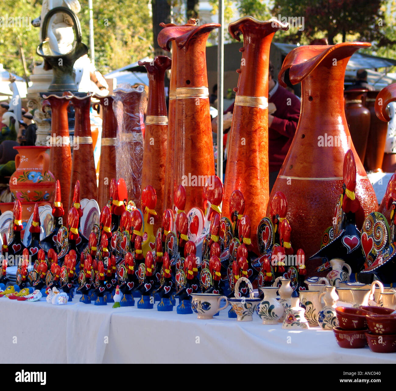 Pottery Stall Barcelos Market North Portugal Stock Photo - Alamy