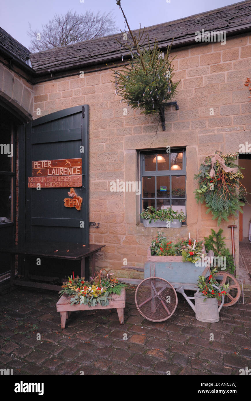 Eyam Christmas fair, Peak District, Derbyshire, England Stock Photo