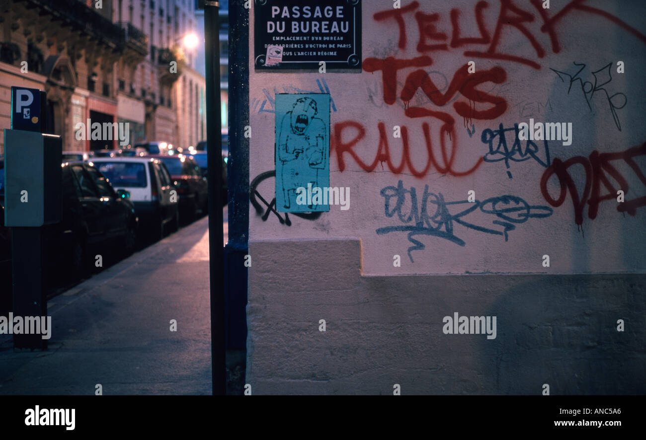 Street art and graffitti in Paris France Stock Photo - Alamy