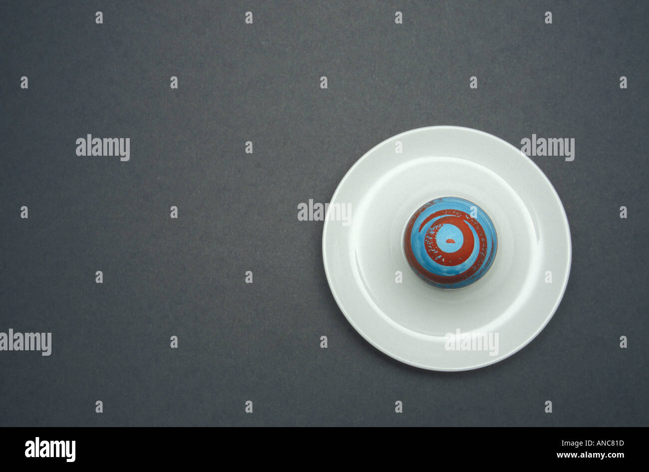 easter eggs studio interior inside Stock Photo