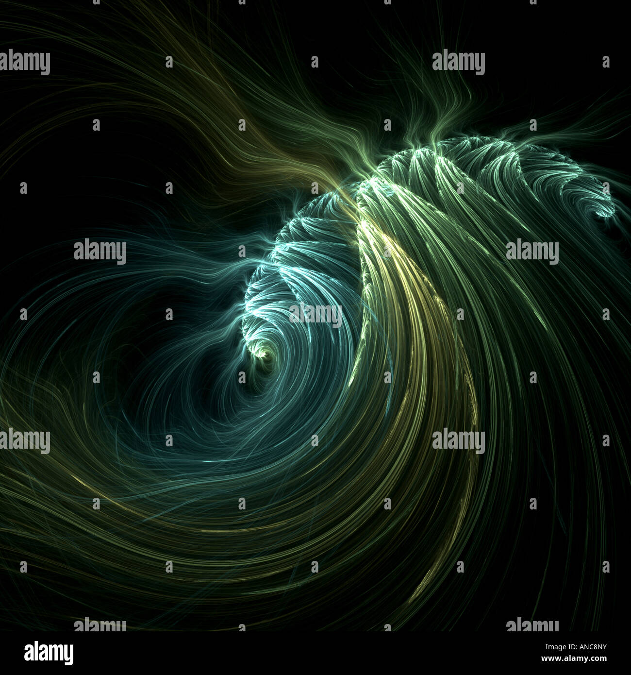 Abstract fractal image resembling a large wave Stock Photo