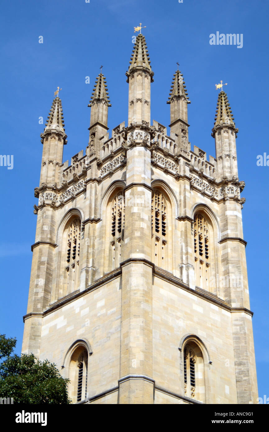 Magdalen College Bell Tower Oxford University. Oxfordshire England UK Stock Photo