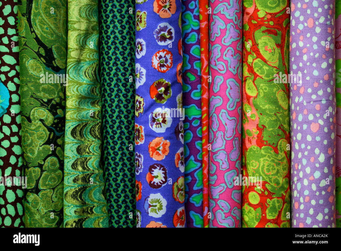 Fabric rolls for sale for dress making Stock Photo Alamy