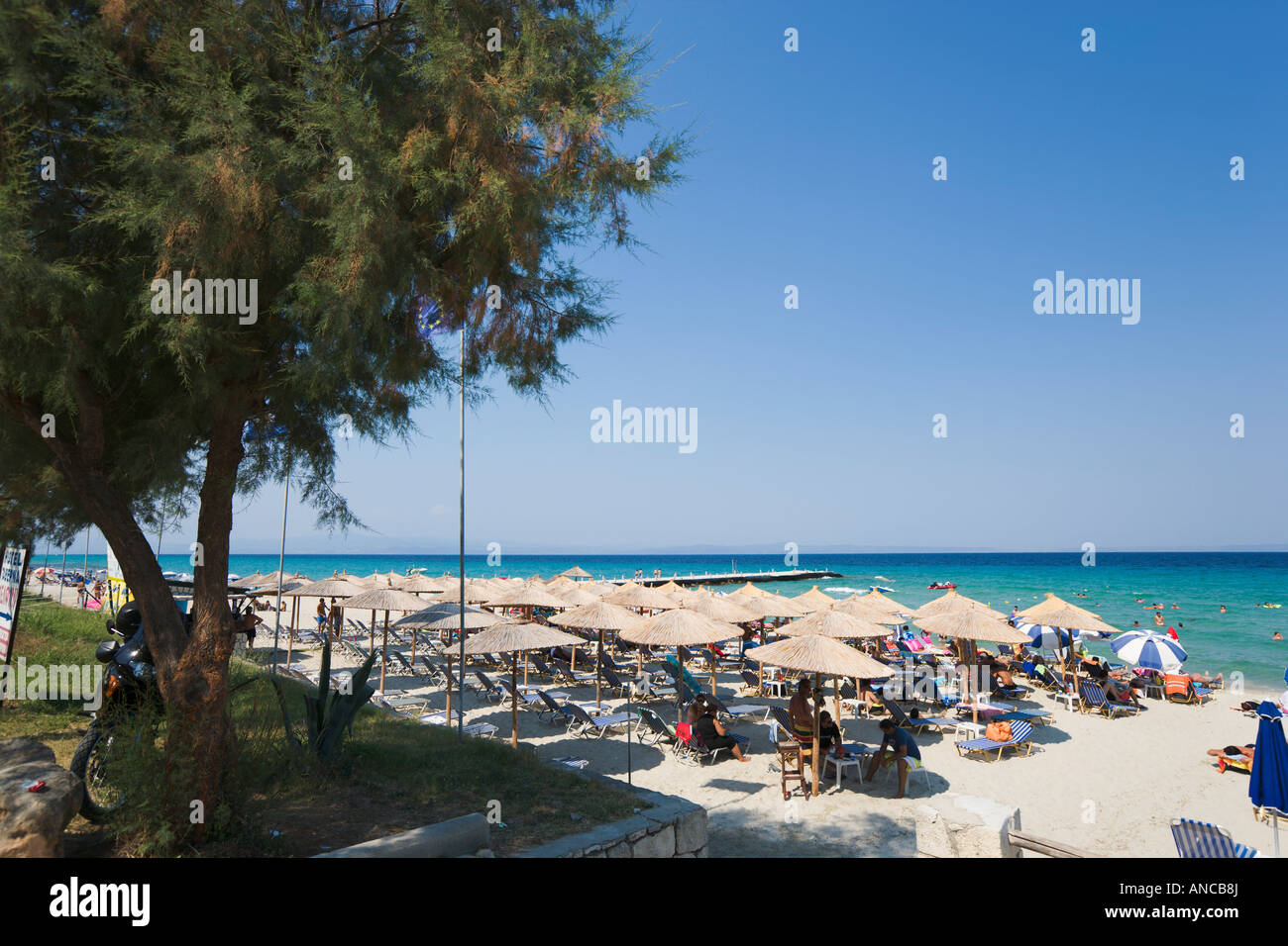 Beach, Kalithea, Kassandra Peninsula, Halkidiki, Greece Stock Photo