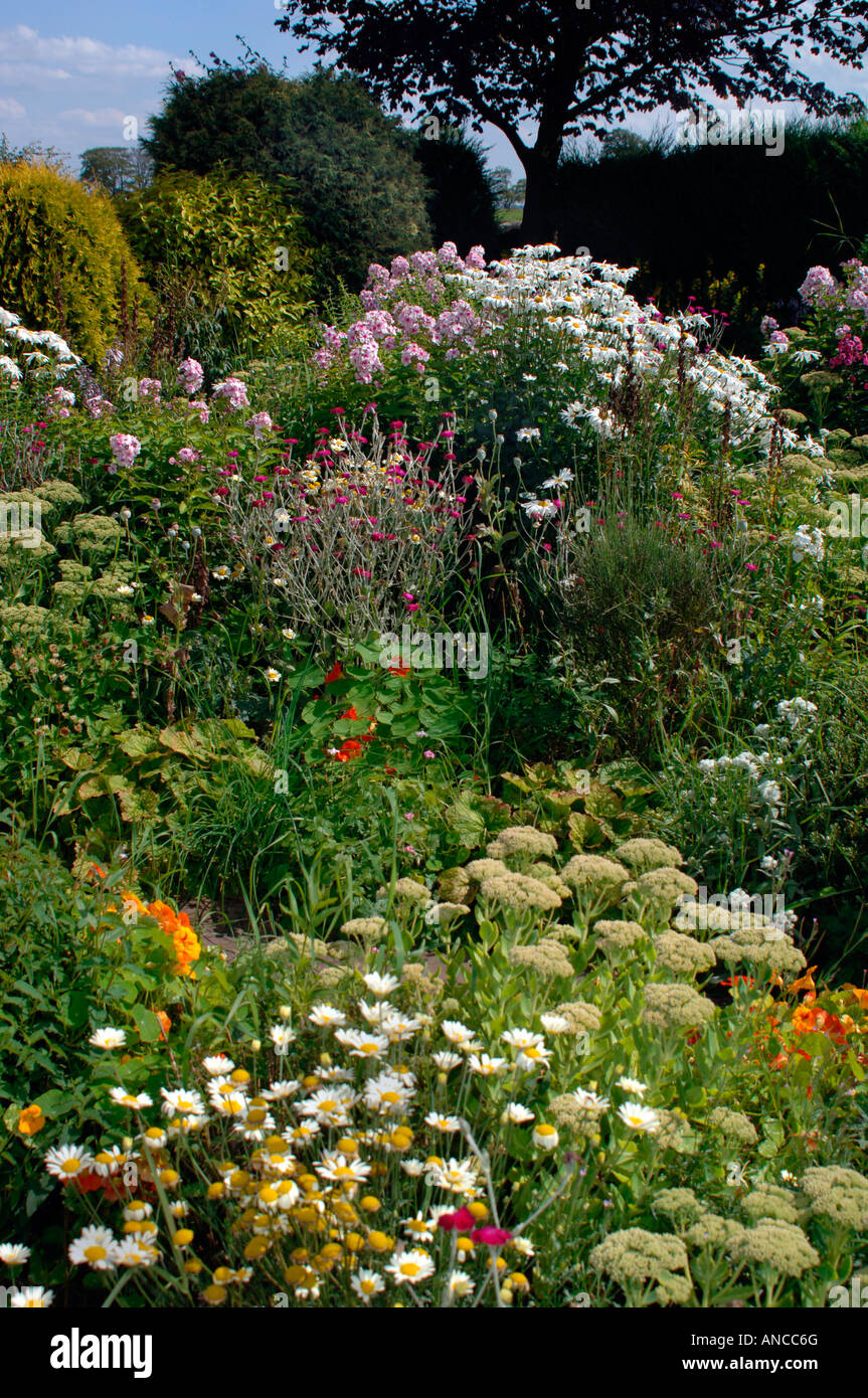 A Colourful Display Of Flowers,In An English Country Garden Stock Photo ...