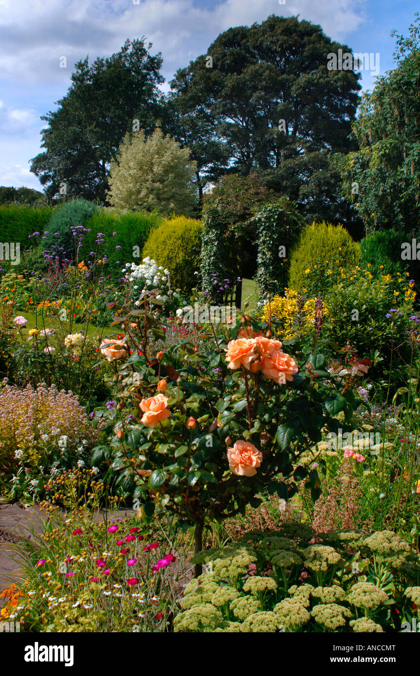 A Colourful Display Of Flowers,In An English Country Garden Stock Photo ...