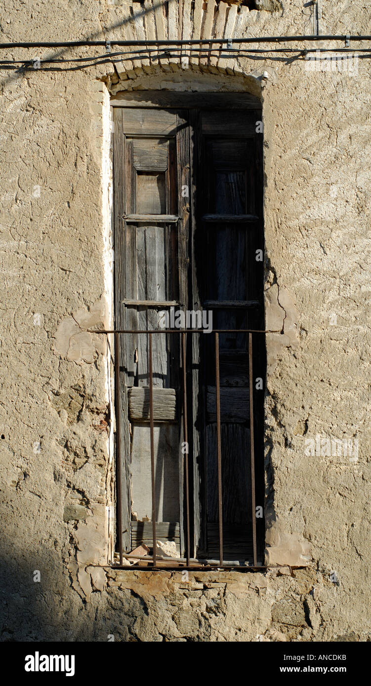 Derelict Old Shuttered Spanish Window Stock Photo - Alamy