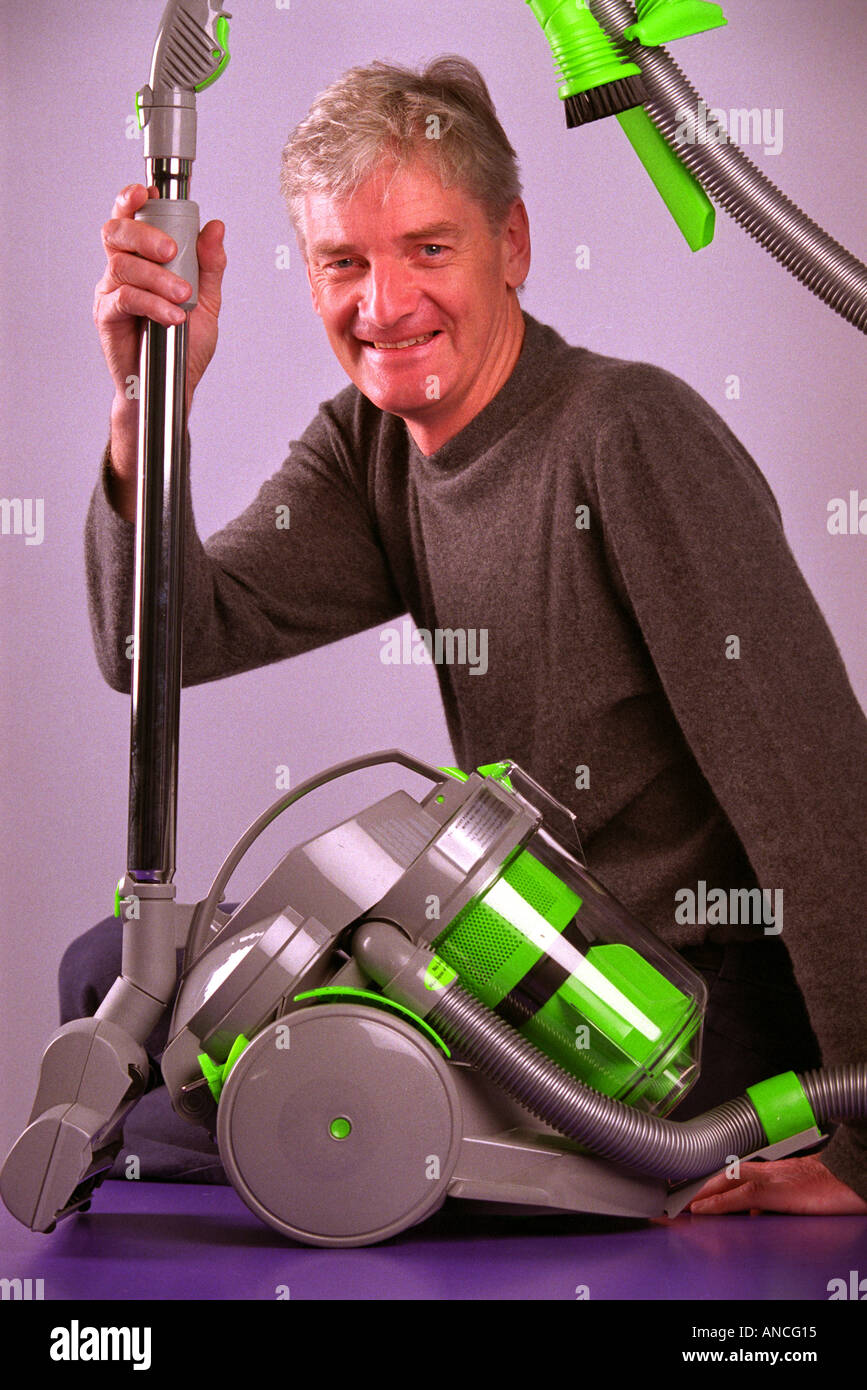 VACUUM CLEANER ENTREPRENEUR JAMES DYSON WITH THE DC05 TURBO BRUSH AT HIS  MALMESBURY HQ WILTSHIRE UK Stock Photo - Alamy