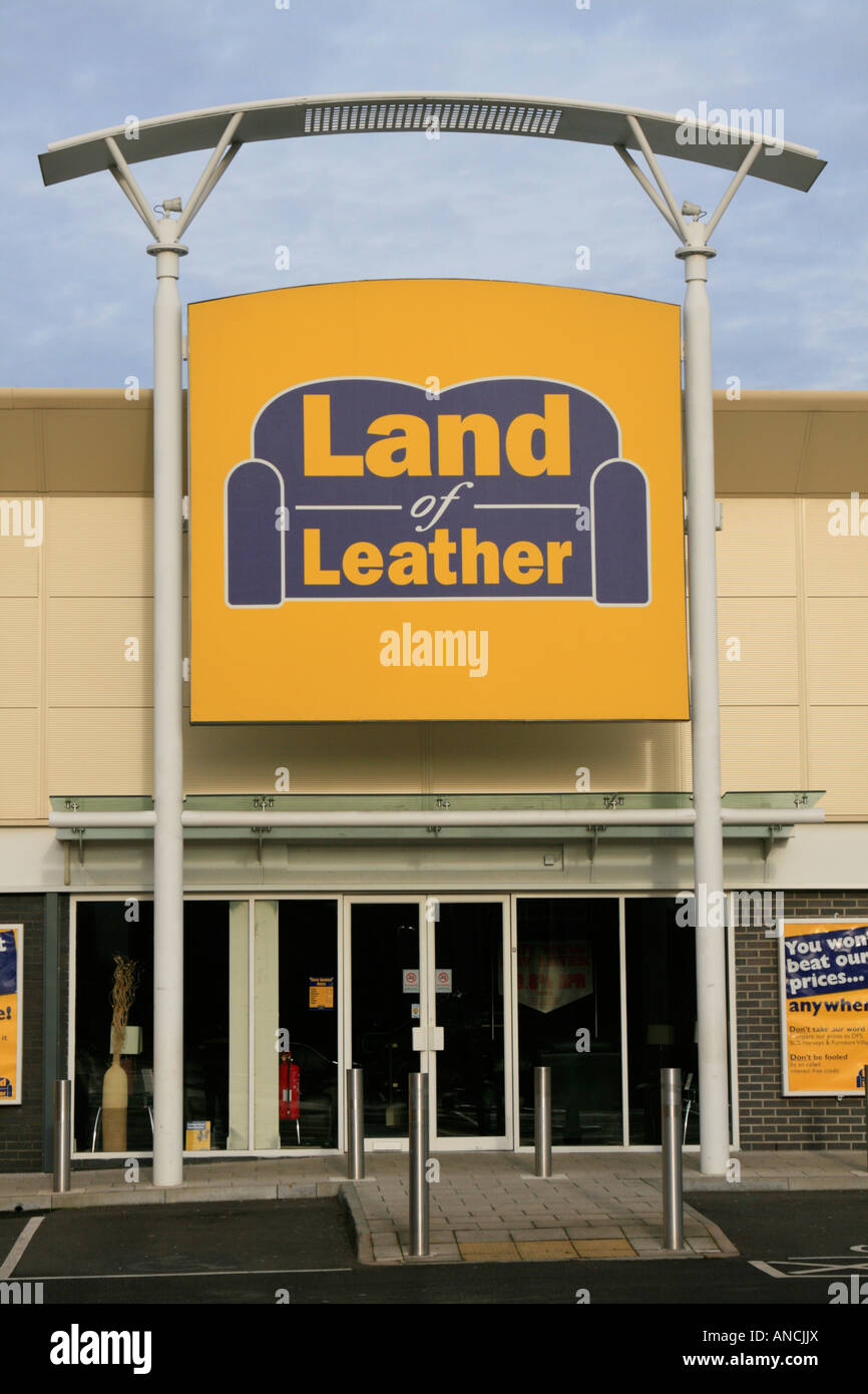 typical store land of leather store fascade exterior furniture supplier