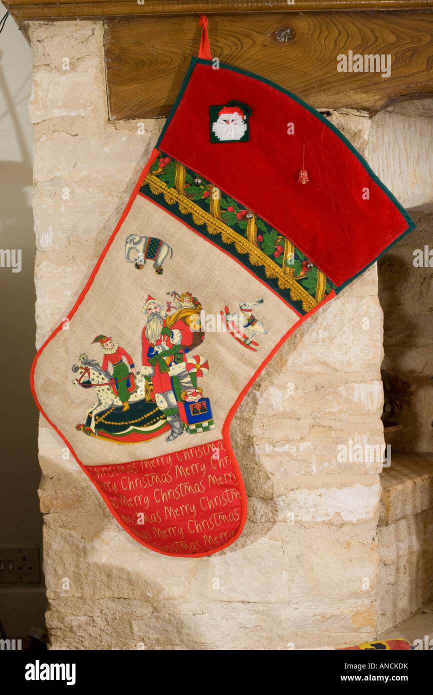 Empty christmas xmas stocking hung hires stock photography and images