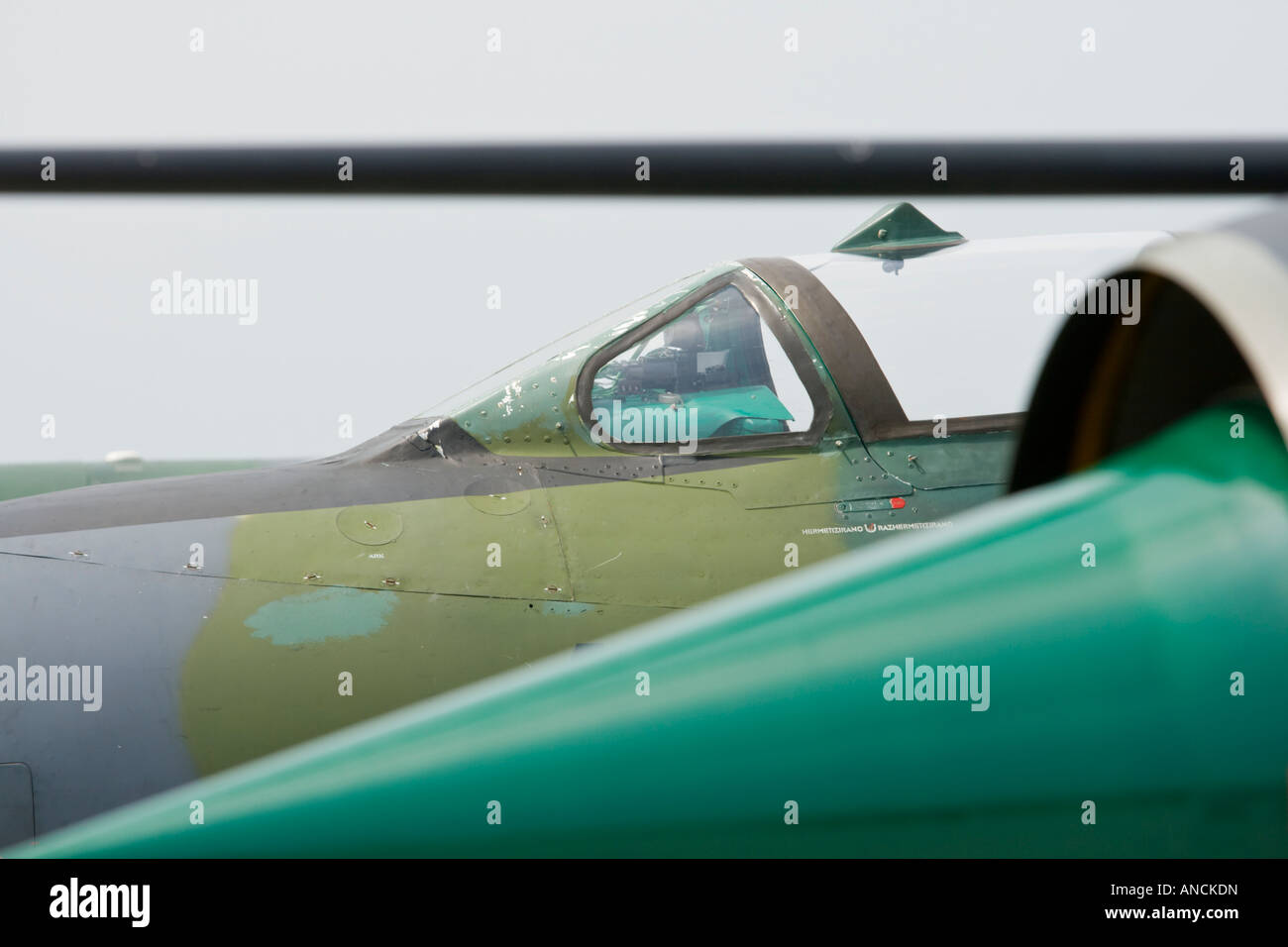 Croatian Air Force MiG-21 BISD fighters nose and cockpit detail Stock Photo