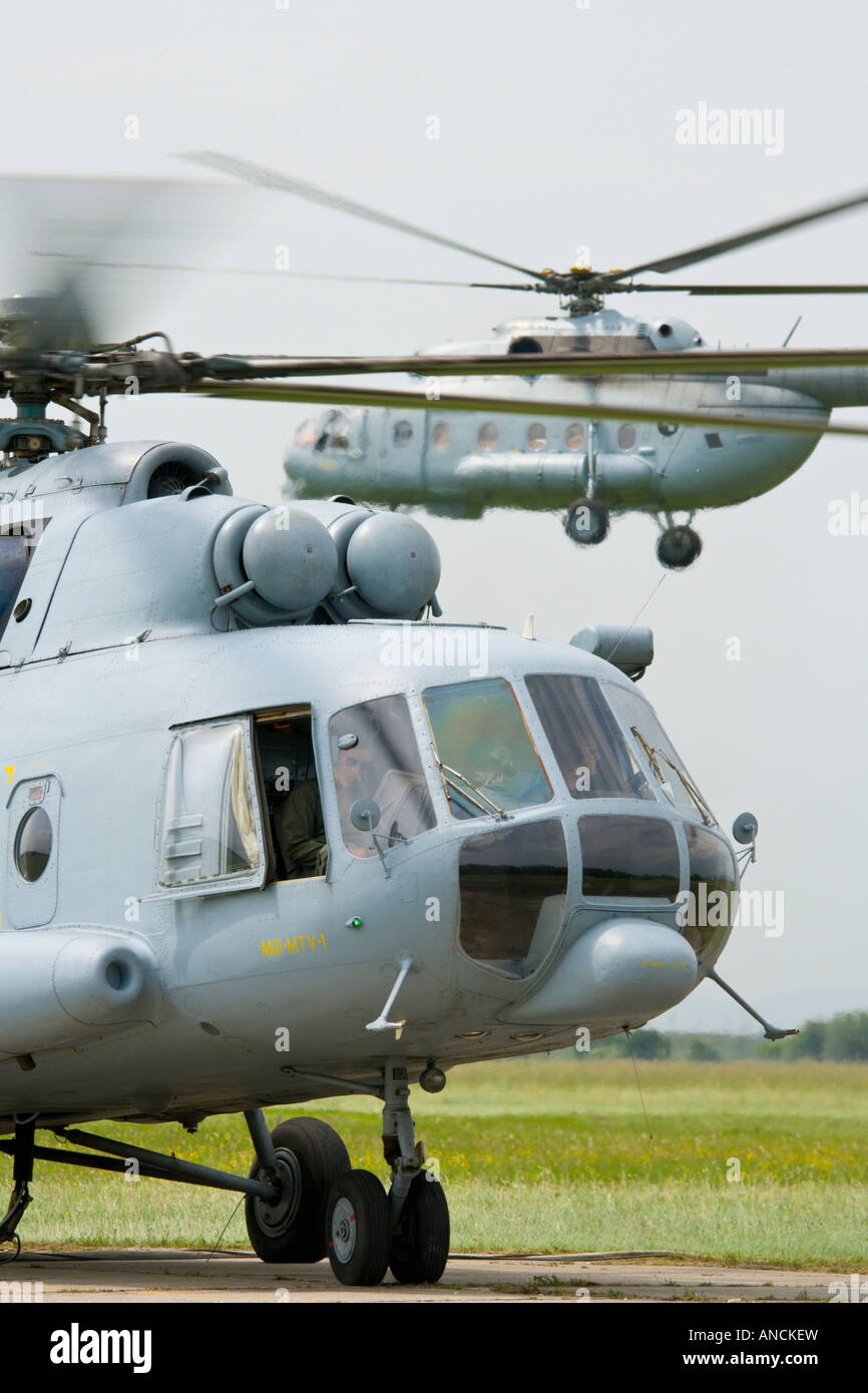 Croatian Air Force Mi-8 MTV-1 helicopters Stock Photo