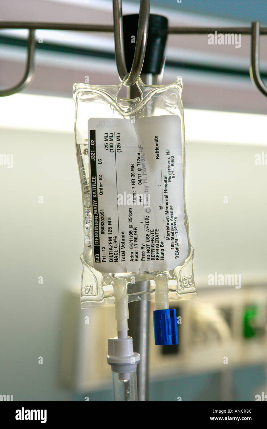 Intravenous Medicine Bolus Stock Photo Alamy