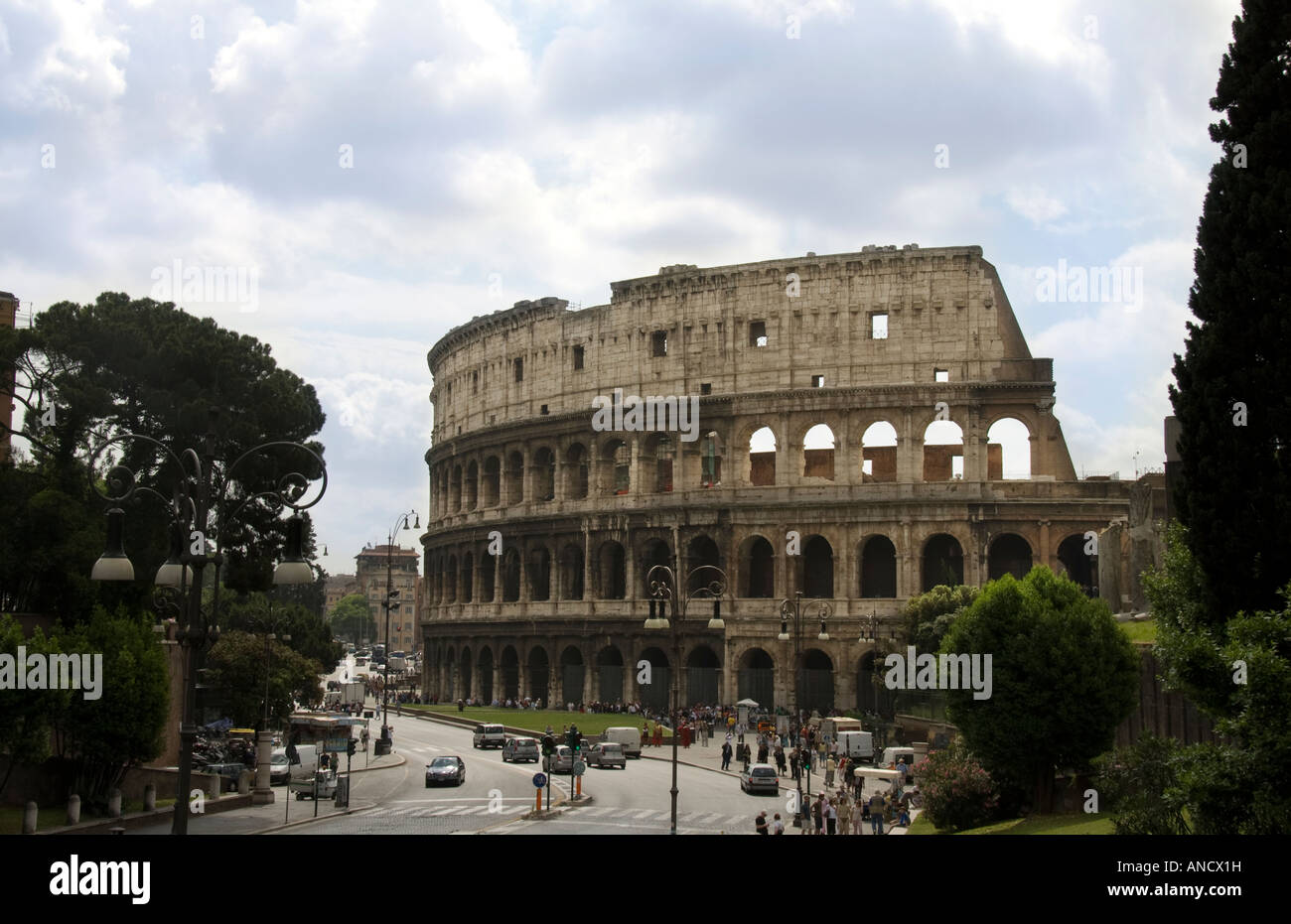 The roman Coliseum in Rome Italy Stock Photo