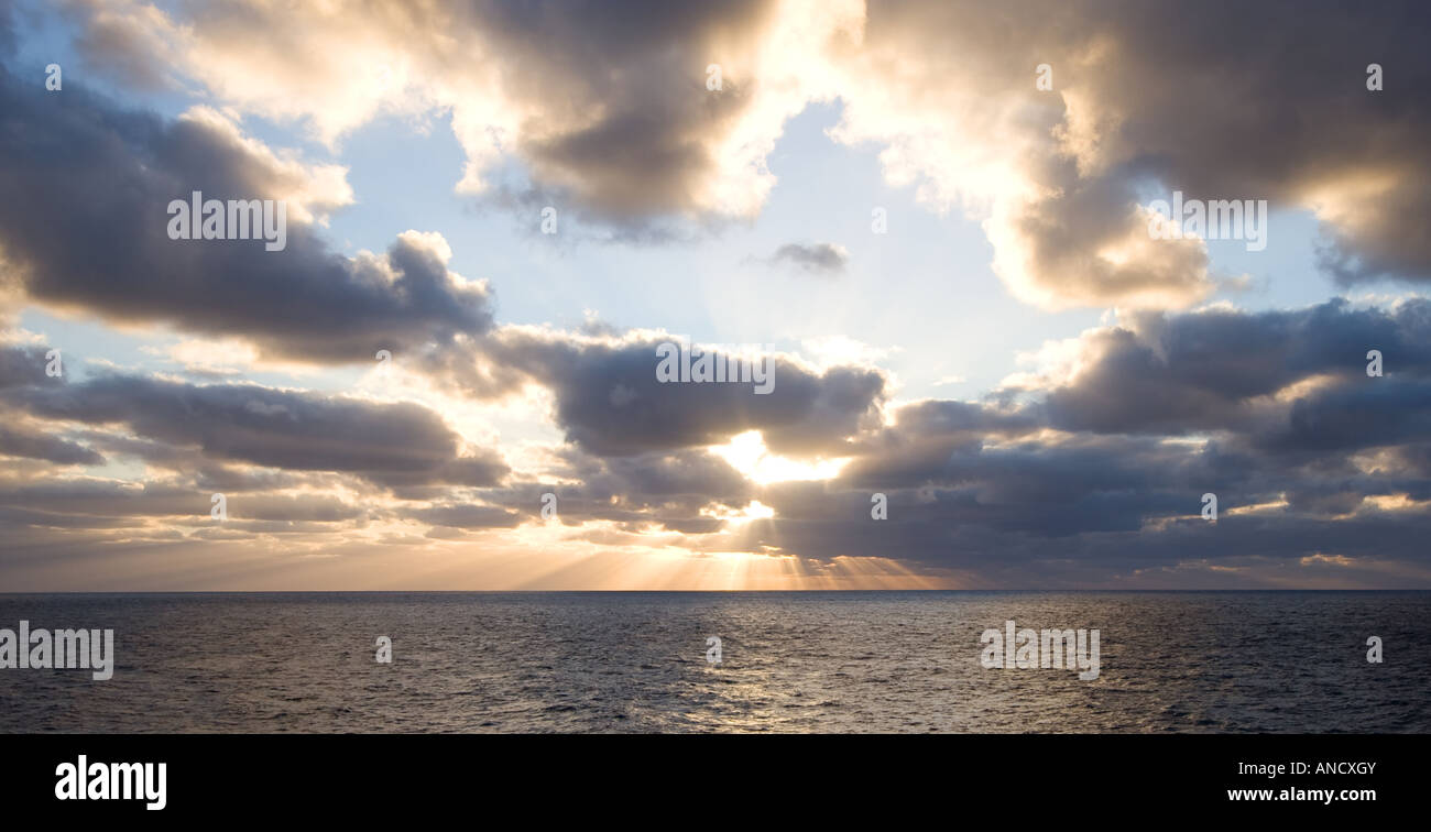 Brilliant sunset over Pacific Ocean Stock Photo - Alamy